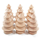 Maxbell 20 x Unfinished Wooden Doll Bodies Shape DIY Paint Art Crafts Tree & Snowman