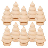 Maxbell 20 x Unfinished Wooden Doll Bodies Shape DIY Paint Art Crafts Tree & Snowman