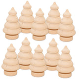 Maxbell 20 x Unfinished Wooden Doll Bodies Shape DIY Paint Art Crafts Tree & Snowman