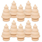 Maxbell 20 x Unfinished Wooden Doll Bodies Shape DIY Paint Art Crafts Tree & Snowman