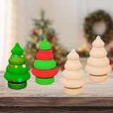 Maxbell 20 x Unfinished Wooden Doll Bodies Shape DIY Paint Art Crafts Tree & Snowman