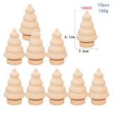 Maxbell 20 x Unfinished Wooden Doll Bodies Shape DIY Paint Art Crafts Tree & Snowman