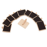 Pack 10PCS Small Mini Wooden Blackboard Chalkboard Note Memo Message Board with Peg Clip