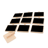 Pack 10PCS Small Mini Wooden Blackboard Chalkboard Note Memo Message Board with Peg Clip