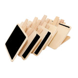 Pack 10PCS Small Mini Wooden Blackboard Chalkboard Note Memo Message Board with Peg Clip