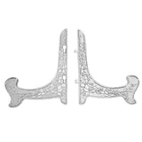 Maxbell 2PCS Metal Folding Plate Bowl Dish Picture Teacake Holder Easel 12cm_Silver - Aladdin Shoppers