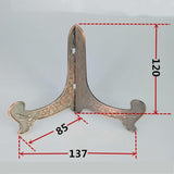 Maxbell 2PCS Metal Folding Plate Bowl Dish Picture Teacake Holder Easel 12cm_Bronze - Aladdin Shoppers