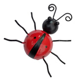 Maxbell Iron Ladybug Wall Hanging Figurines Miniatures Statue Garden Lawn 9cm Red