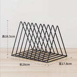 Maxbell 4x Metal Desk Book Holder Modern Minimalist Bookshelf for Home Office Black