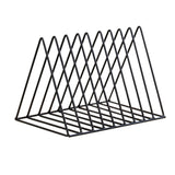 Maxbell 2x Metal Desk Book Holder Modern Minimalist Bookshelf for Home Office Black