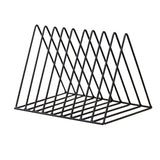 Maxbell 4x Metal Desk Book Holder Modern Minimalist Bookshelf for Home Office Black