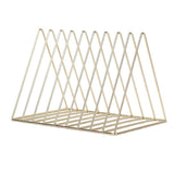 Maxbell 3pcs Metal Desk Book Holder Modern Minimalist Bookshelf for Home Office Gold