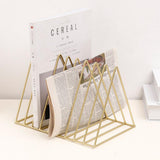 Maxbell 3pcs Metal Desk Book Holder Modern Minimalist Bookshelf for Home Office Gold