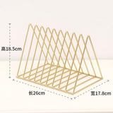 Maxbell 6pcs Metal Desk Book Holder Modern Minimalist Bookshelf for Home Office Gold