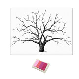 Wedding Thumbprint Tree Finger Painting Wedding Guest Book Pink