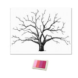 Wedding Thumbprint Tree Finger Painting Wedding Guest Book Pink