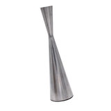 Maxbell 2pcs Pillar Dinner Candle Holder Candleholder Stand for Wedding Decor Silver