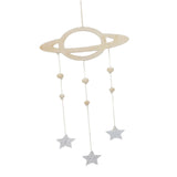 Maxbell 2Pcs Nordic Planet Cloud Raindrop Star Kid Room Wood Wall Hanging Home Decor