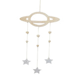 Maxbell 2Pcs Nordic Planet Cloud Raindrop Star Kid Room Wood Wall Hanging Home Decor