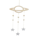 Maxbell 2Pcs Nordic Planet Star Kids Room Nursery Wood Wall Hanging Home Decor