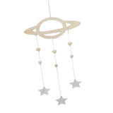 Maxbell 2Pcs Nordic Planet Star Kids Room Nursery Wood Wall Hanging Home Decor
