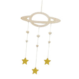 Maxbell 2Pcs Nordic Planet Star Kids Room Nursery Wood Wall Hanging Home Decor