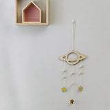 Maxbell 2Pcs Nordic Planet Star Kids Room Nursery Wood Wall Hanging Home Decor