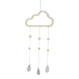 Maxbell 2Pcs Nordic Planet Cloud Raindrop Star Kid Room Wood Wall Hanging Home Decor