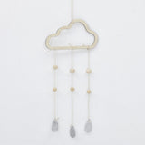 Maxbell 2Pcs Nordic Planet Cloud Raindrop Star Kid Room Wood Wall Hanging Home Decor