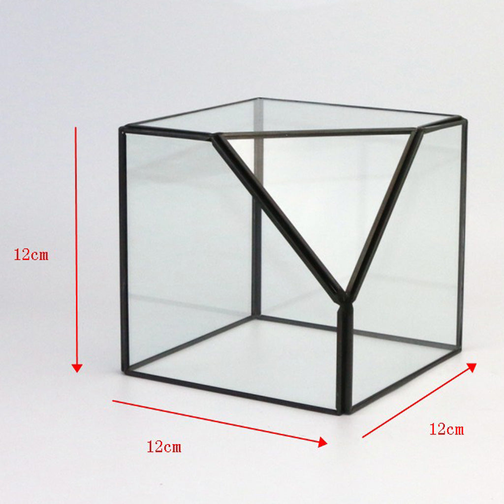 Maxbell Maxbell Creative Glass Geometric Terrarium Box Tabletop Succulent Plant Planter #2