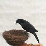 Maxbell 2x Artificial Realistic Birds Ravens Crows for Garden Halloween Decoration