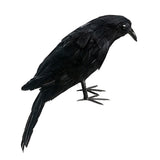 Maxbell 3x Artificial Realistic Birds Ravens Crows for Garden Halloween Decoration