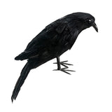 Maxbell 3x Artificial Realistic Birds Ravens Crows for Garden Halloween Decoration