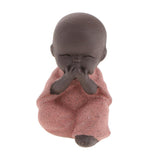 Maxbell 3x Ceramic Small Buddha Statue Monk Figurine Tea pet Decorative Ornaments
