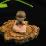 Maxbell 3x Ceramic Small Buddha Statue Monk Figurine Tea pet Decorative Ornaments