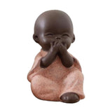 Maxbell 3x Ceramic Small Buddha Statue Monk Figurine Tea pet Decorative Ornaments