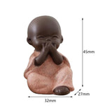 Maxbell 3x Ceramic Small Buddha Statue Monk Figurine Tea pet Decorative Ornaments