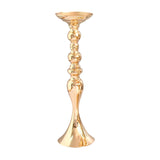 Maxbell 4pcs Long Stand Metal Candle Tea Light Holder Candlestick Flower Vase Gold-L
