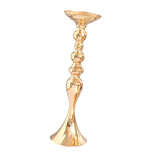 Maxbell 2pcs Long Stand Metal Candle Tea Light Holder Candlestick Flower Vase Gold-L
