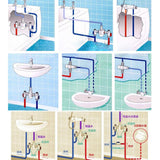 Maxbell 4x Brass 3-way Thermostatic Mixing Valve Solar Water Heater Mixer Valve DN15
