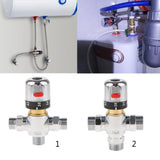 Maxbell 4x Brass 3-way Thermostatic Mixing Valve Solar Water Heater Mixer Valve DN15