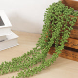 Maxbell 8x Artificial Flower String of Pearls Wall Hanging Succulents Plants 78cm