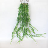 Maxbell Artificial Flower String of Pearls Wicker Wall Hanging Succulents Plants B