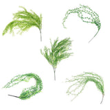 Maxbell Artificial Flower String of Pearls Wicker Wall Hanging Succulents Plants B