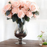 Maxbell Artificial French Rose Flower Bouquet Wedding Home Floral Decor Pink