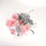 Maxbell Artificial French Rose Flower Bouquet Wedding Home Floral Decor Pink