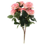 Maxbell Artificial French Rose Flower Bouquet Wedding Home Floral Decor Pink
