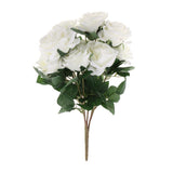 Maxbell Artificial French Rose Flower Bouquet Wedding Home Floral Decor White