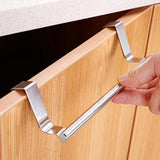 Maxbell 2Pcs Towel Rail Bar Holder Kitchen Over the Door Cabinet Storage Hanger Hook