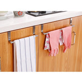 Maxbell 2Pcs Towel Rail Bar Holder Kitchen Over the Door Cabinet Storage Hanger Hook